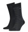 Tommy HilfigerMen Small Stripe Sock 2P 2-Pack Black (200)